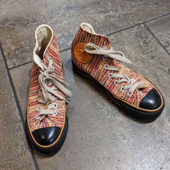 Converse Chuck Taylor All Star Retro Fabric High Top Sneakers Size 5 Ora… - Picture 3 of 16